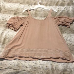 Pink off the shoulder top